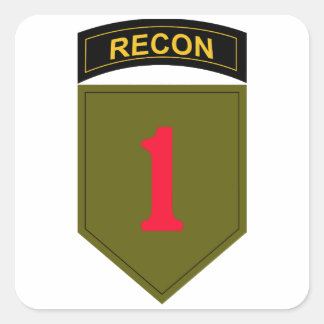 1st Infantry Division Recon Square Sticker