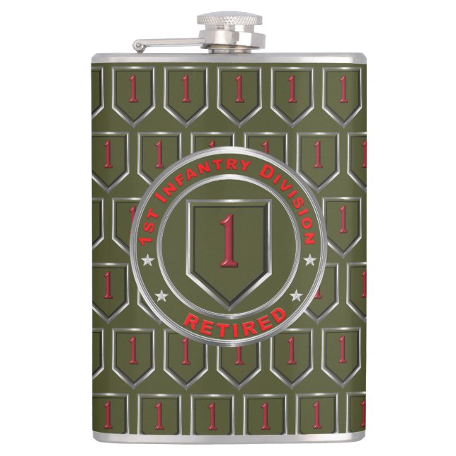 1st Infantry Division Retired Hip Flask (Front)