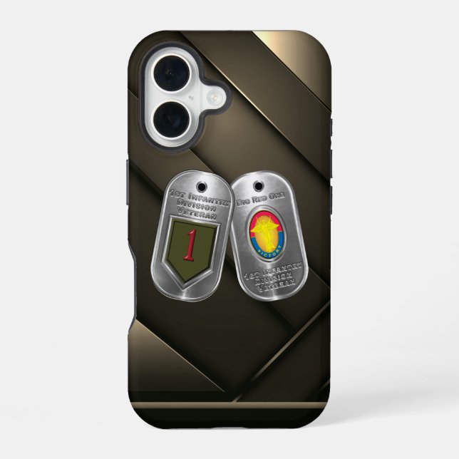 1st Infantry Division Veteran iPhone 16 Case (Back)