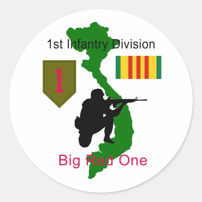 1st Infantry Division Vietnam Vet Stickers (Front)