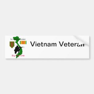 1st Infantry Division Vietnam Veteran Bumper Stick Sticker