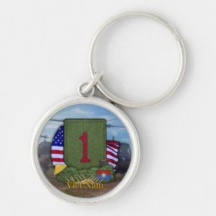 1st infantry division vietnam vets veterans Keycha Keychain