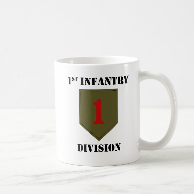 1st Infantry Division With Text Coffee Mug (Right)