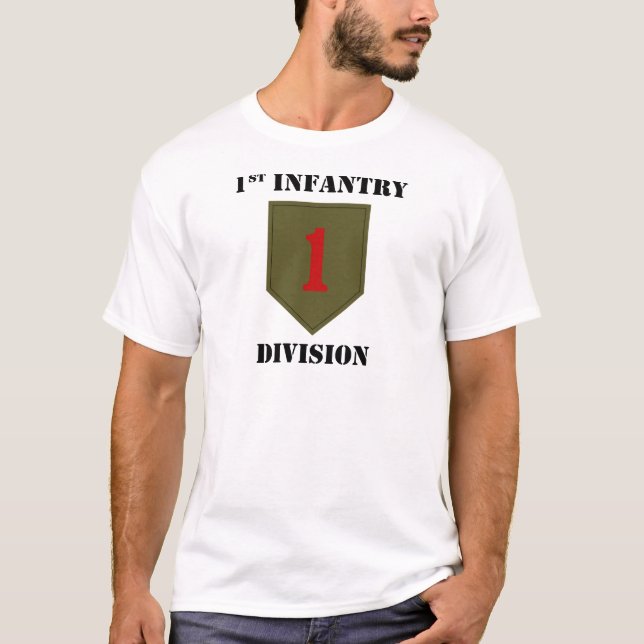 1st Infantry Division With Text T-Shirt (Front)