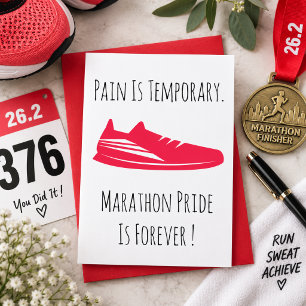 1st Marathon First Marathoner Running Runner Sport Card