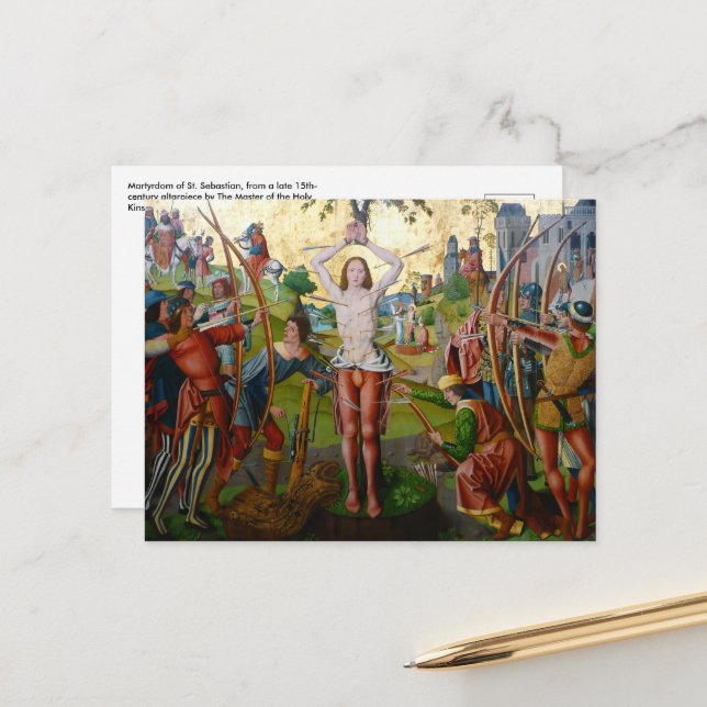 1st Martyrdom of St. Sebastian (M 013) Postcard (Front/Back In Situ)