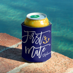 1st Mate Nautical Maid of Honour Bachelorette  Can Cooler