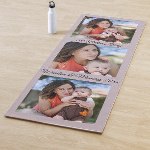 1st Mother’s Day Custom Photo & Text Yoga Mat