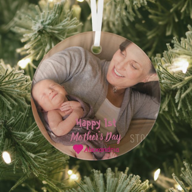 1st Mother's Day Glass Ornament (Insitu)