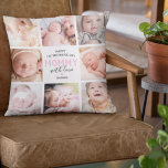 1st Mother's Day Photo Collage Keepsake Throw Pillow<br><div class="desc">Cute personalized mothers day pillow featuring 8 family photos of the children,  the cute saying "happy 1st mother's day mommy with love",  a pink heart,  and the child's name.</div>