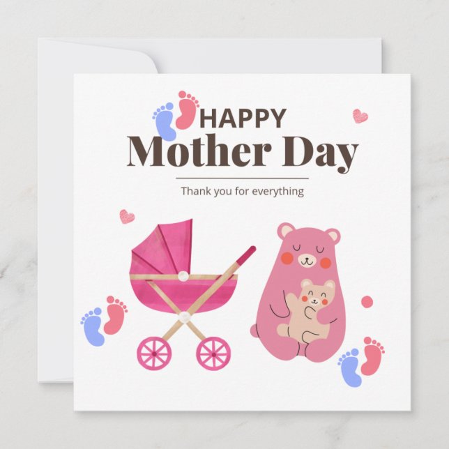 1st Mother's Day- Special Daughter- Baby Carriage (Front)