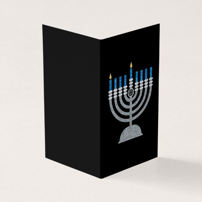 1st Night of Hanukkah Glitter Cards 25pk (Outside)