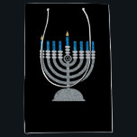 1st Night of Hanukkah Glitter Medium Gift Bag<br><div class="desc">Hanukkah 2022 will begin in the evening of Sunday 18 December and ends in the evening of Monday 26 December</div>