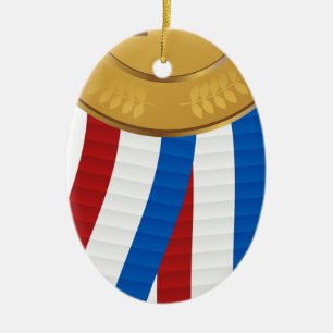1st Place Gold Medal Ceramic Ornament