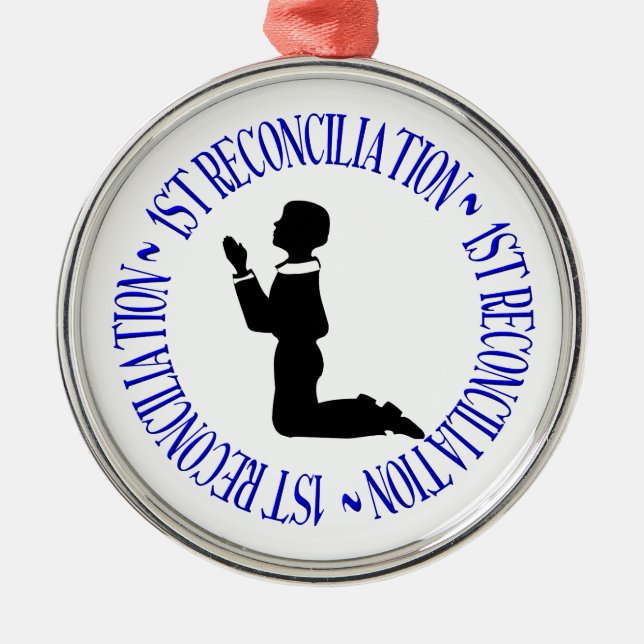 1st Reconcilation - First Confession Metal Ornament (Front)
