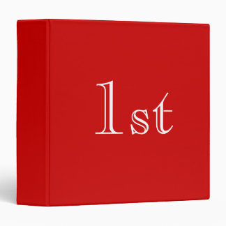 1st. Red and White. Nice simple design. Custom Binder