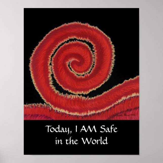 1st-Root Chakra #1- Today, I AM Safe in the World Poster (Front)