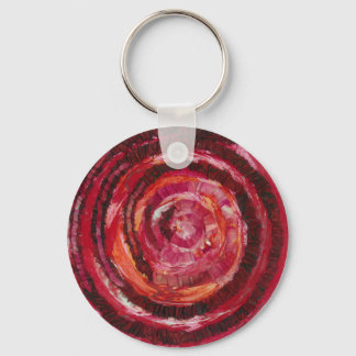 1st-Root Chakra Red Spiral Artwork #2 Keychain