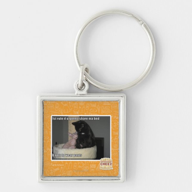 1st rule if u gonna share ma bed keychain (Front)