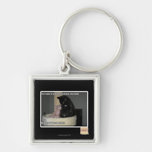 1st rule if u gonna share ma bed keychain (Front)