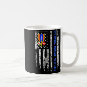 1st Signal Brigade Veteran Vintage Flag Veterans D Coffee Mug