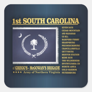 1st South Carolina Infantry (BA2) Square Sticker