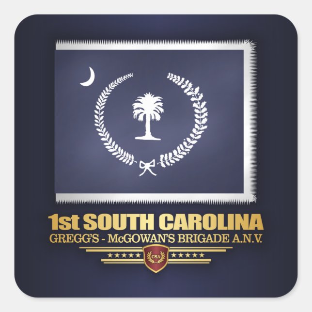 1st South Carolina Volunteer Infantry Square Sticker (Front)