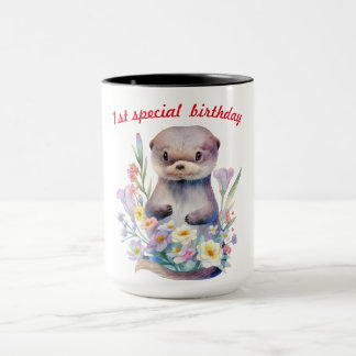 1st special birthday doggy mug