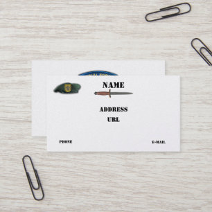 1st special forces green berets sf sfg sof lrrps business card