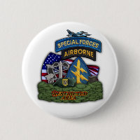 1st special forces green berets veterans Button