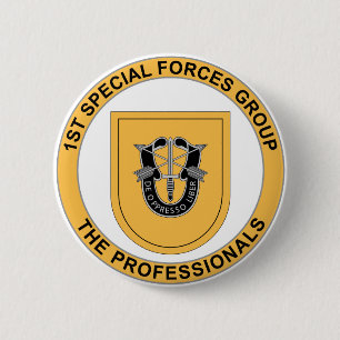 1st Special Forces Group 2 Inch Round Button