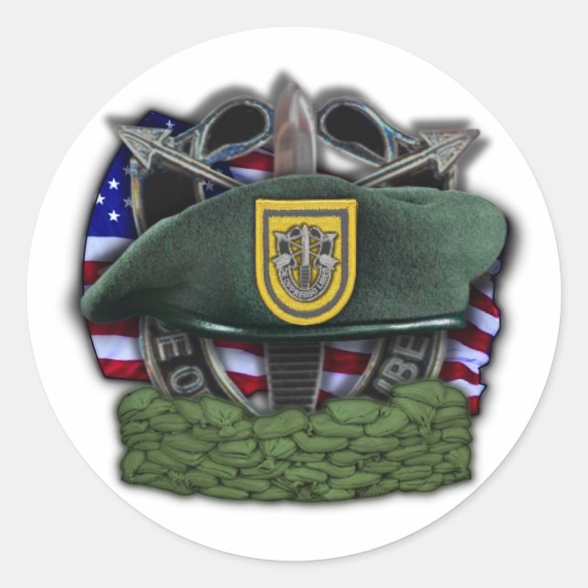 1st Special forces group Green Berets vets Sticker (Front)