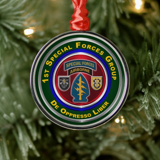 1st Special Forces Group Keepsake Christmas Metal Ornament (Tree)
