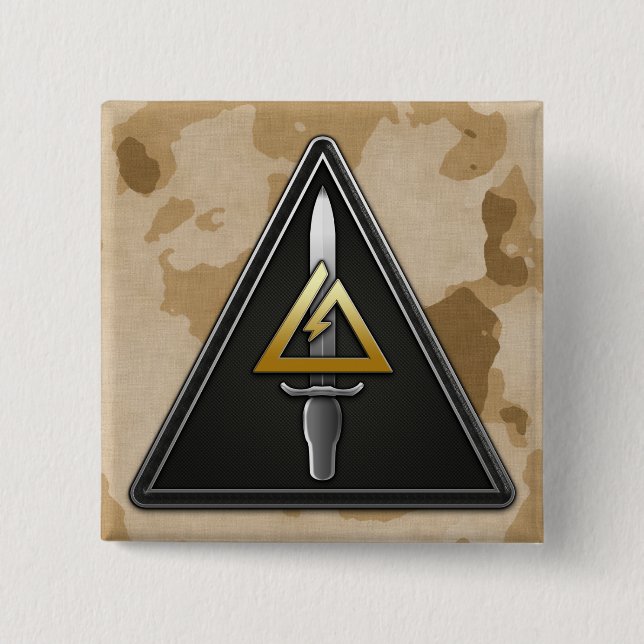 1st Special Forces Operational Detachment-Delta 2 Inch Square Button (Front)