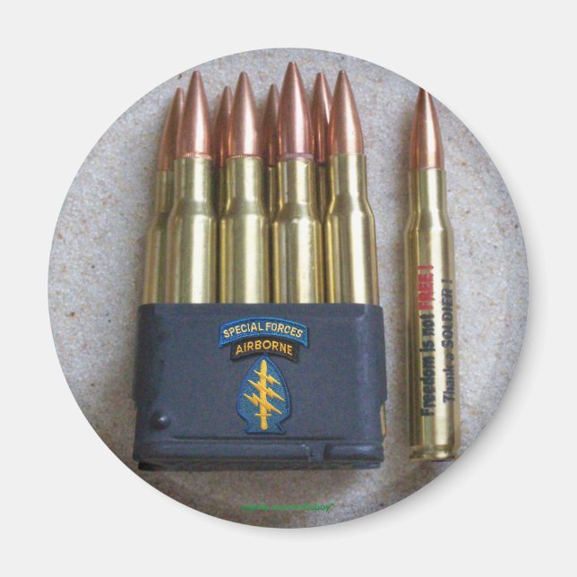 1st special forces patch vet garand m1 magnet (Front)