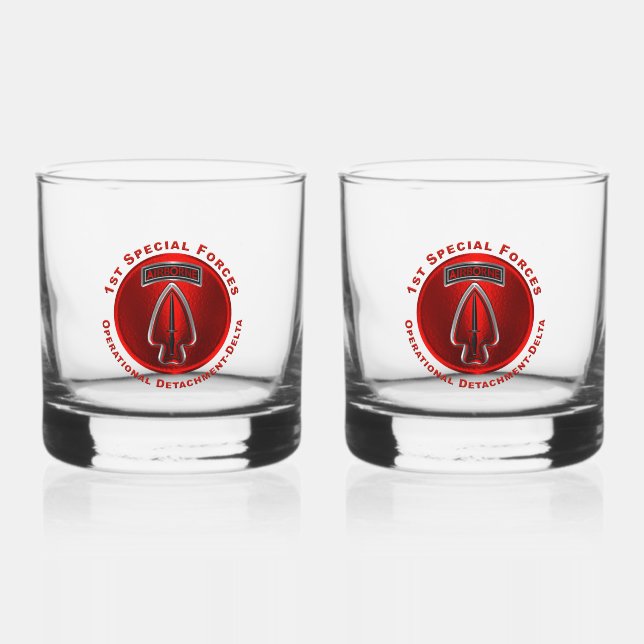 1st Special Operational Detachment Delta  Whiskey Glass (Front)