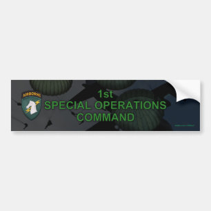 1st special ops usacapoc patch Bumper Stick Bumper Sticker