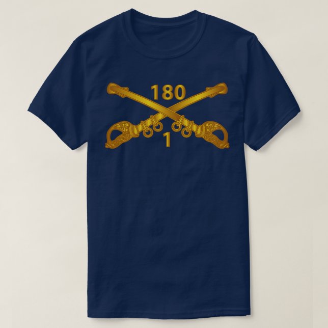 1st Squadron 180th Cavalry Regiment Branch wo Txt  T-Shirt (Design Front)
