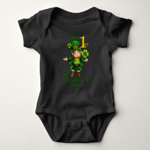 1st St. Patrick's Day Leprechaun Baby Bodysuit