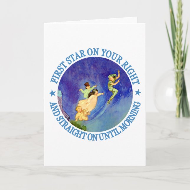 1ST STAR ON YOUR RIGHT, STRAIGHT ON UNTIL MORNING HOLIDAY CARD (Front)