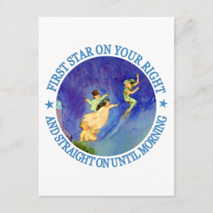 1ST STAR ON YOUR RIGHT, STRAIGHT ON UNTIL MORNING POSTCARD