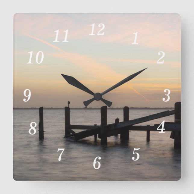 1st Sunset 2017 Cocoa Beach Wall Clock (Front)