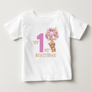 1st teddy bear picnic girl baby T-Shirt