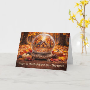 1st Thanksgiving in New Home House Cute Home Card