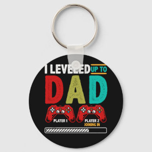 1st Time Dad Est 2022 New First Fathers Gaming Keychain