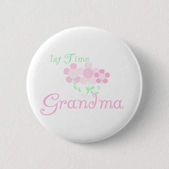 1st Time Grandma 2 Inch Round Button (Front)