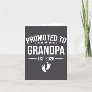 1st Time Grandpa Est 2026 New First Grandpa 2026 Card