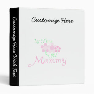 1st Time Mommy Pink Flowers Gifts Binder