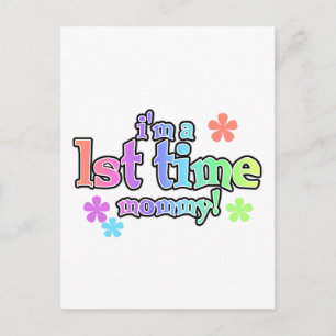 1st Time Mommy-Rainbow T-shirts and Gifts Postcard