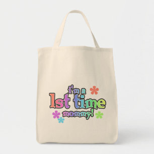 1st Time Mommy-Rainbow T-shirts and Gifts Tote Bag